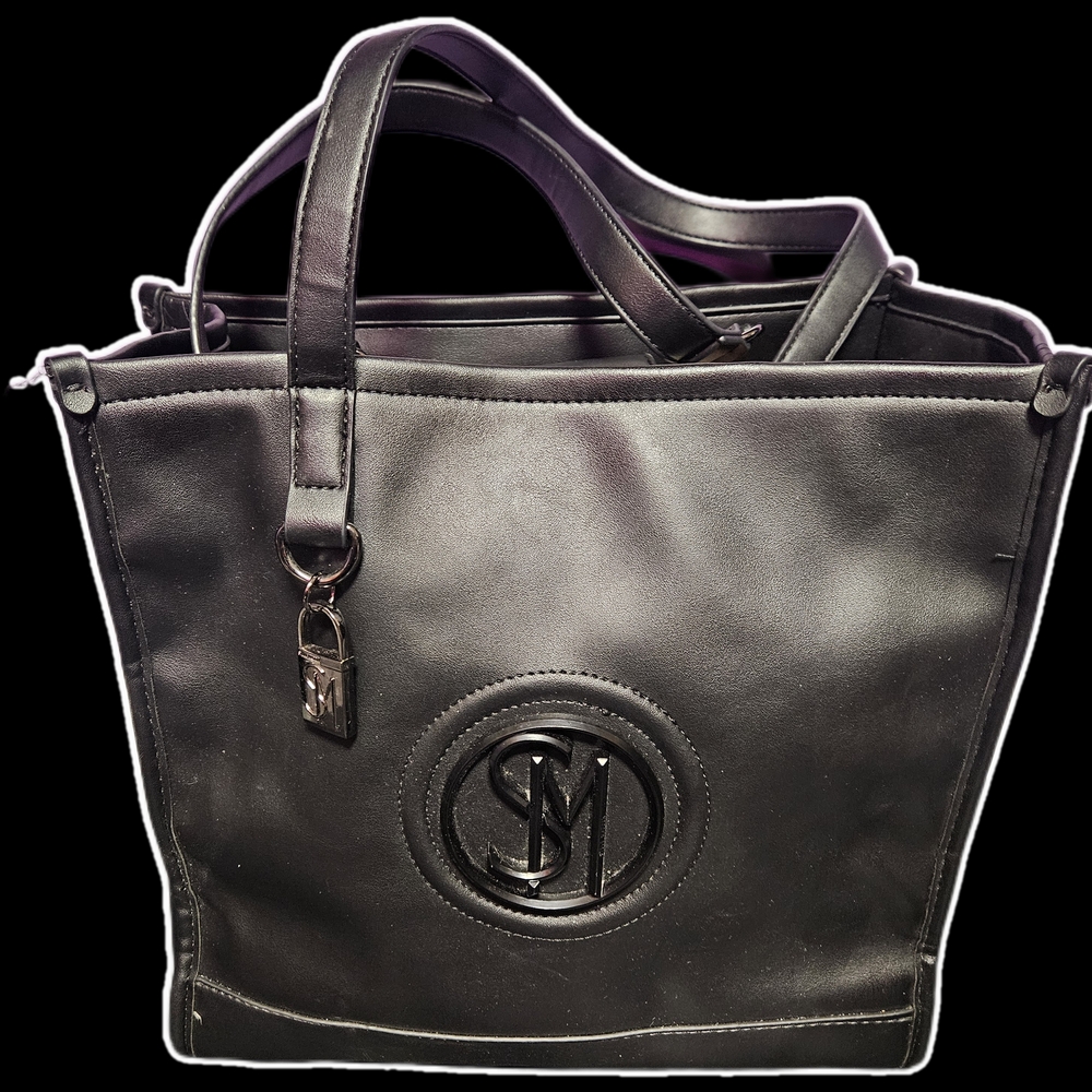 Black Leather Tote Bag